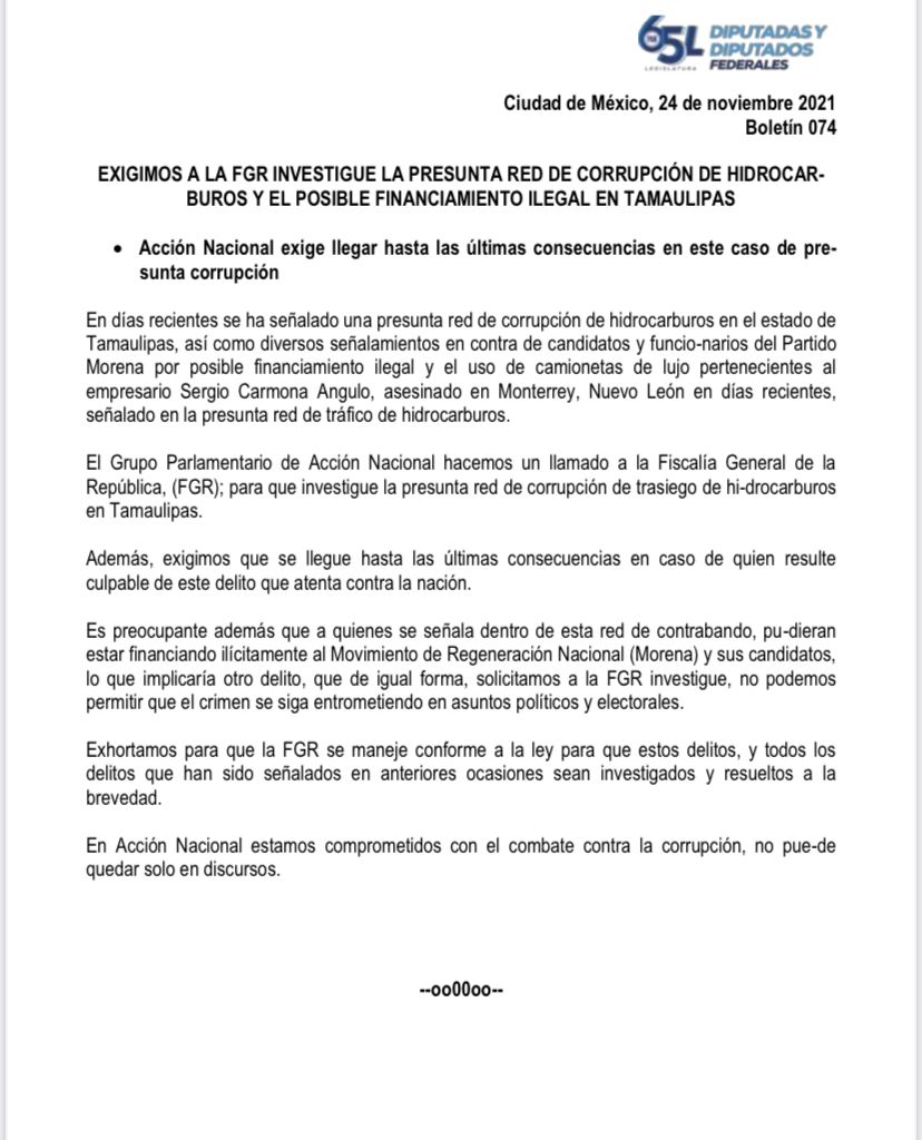 Exigen panistas investigación a huachicoleros