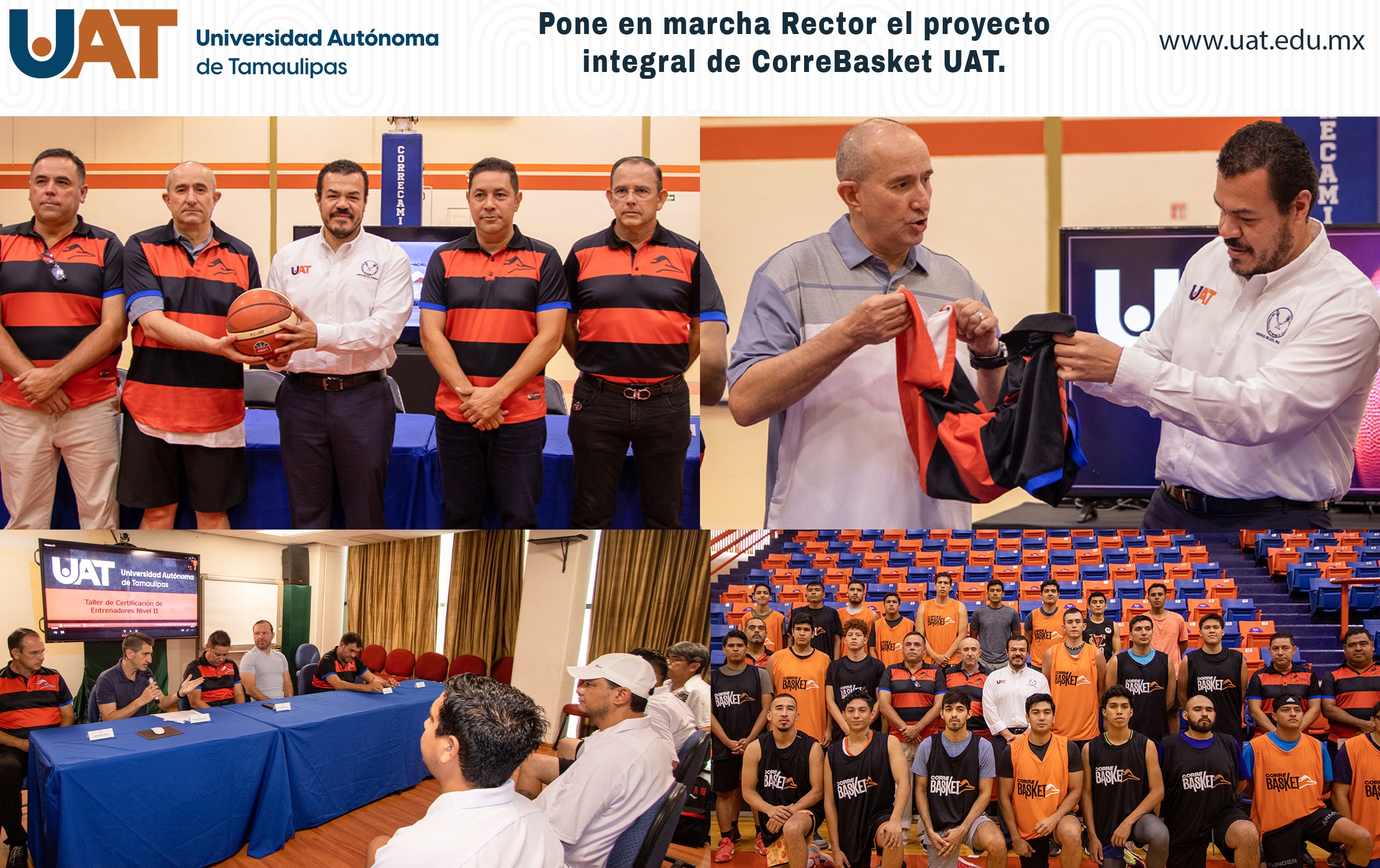 Rector pone en marcha el proyecto integral del CorreBasket UAT