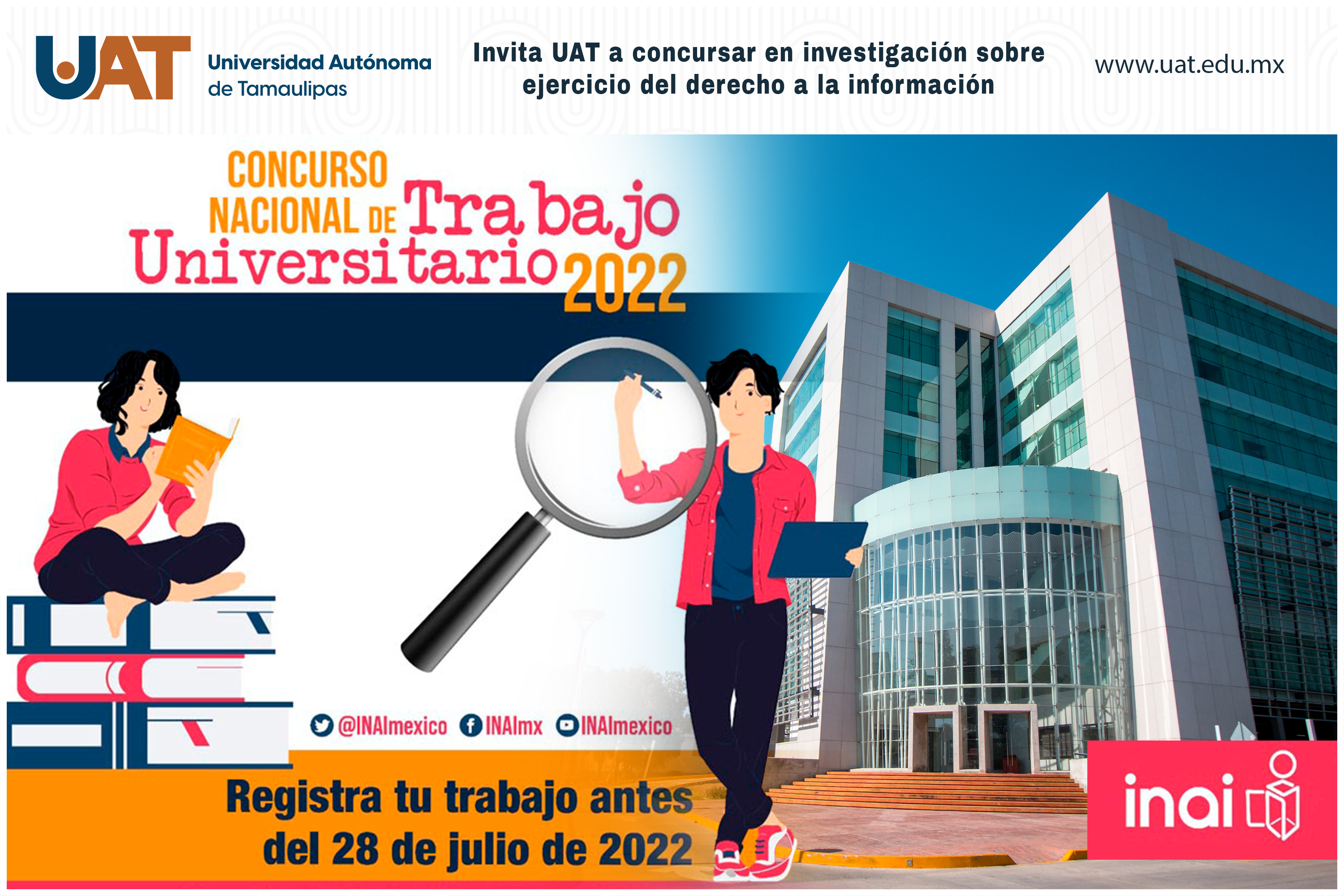 Invita UAT a concursar en investigación sobre ejercicio del derecho a la información