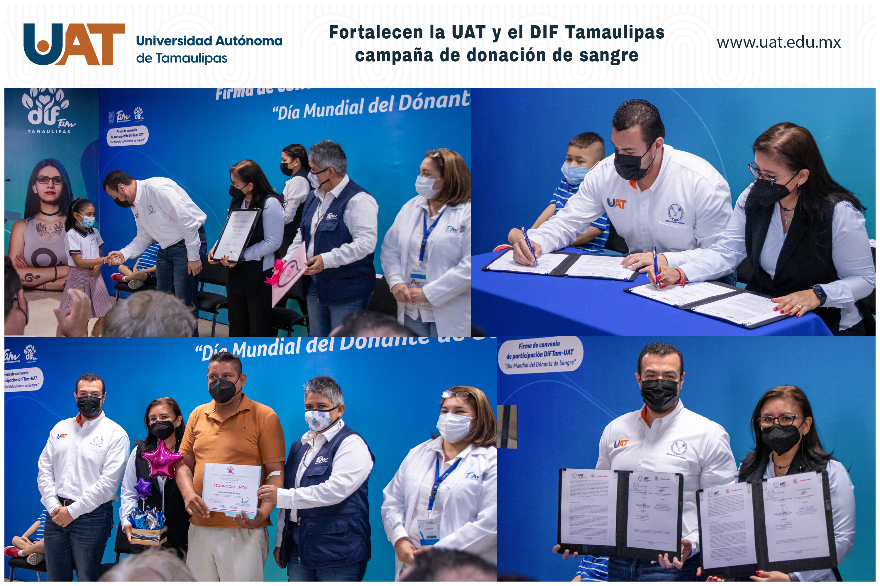 Fortalecen la UAT y el DIF Tamaulipas campaña de donación de sangre