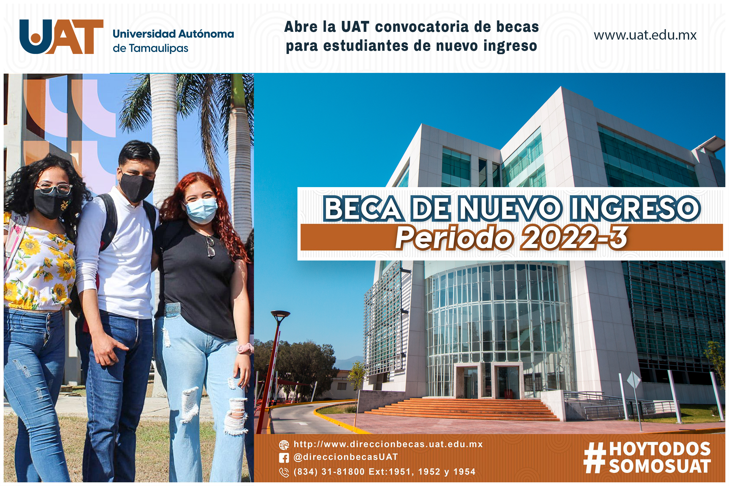 Abre la UAT convocatoria de becas para estudiantes de nuevo ingreso