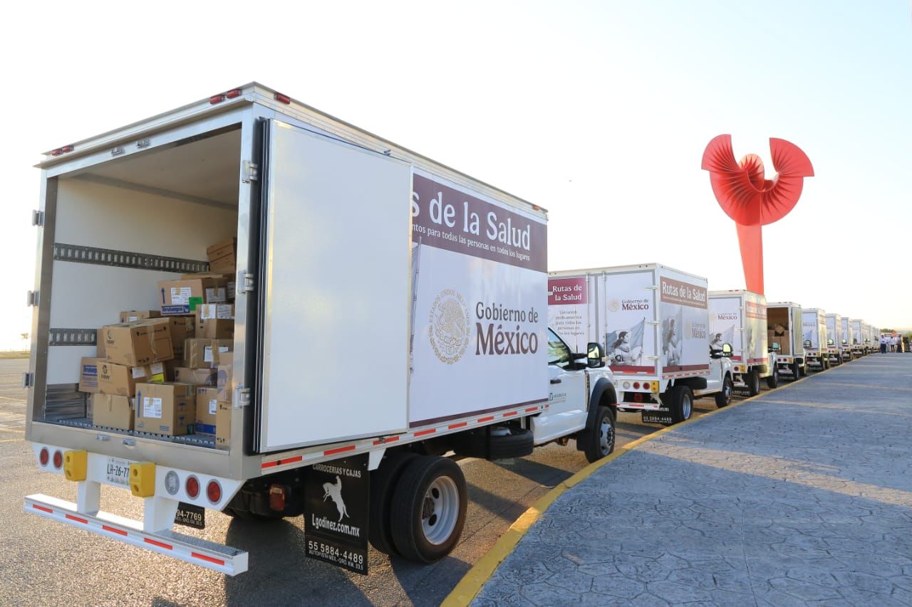Da Américo banderazo histórico a las Rutas de la Salud en Tamaulipas; garantizan abasto de medicamentos
